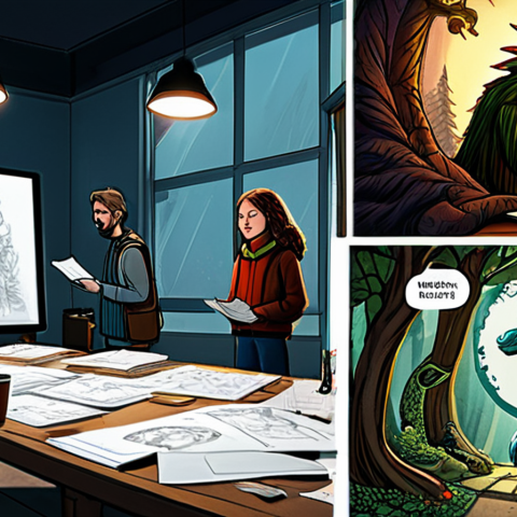 캐리 애니메이션의 제작 과정 - **The Genesis of Carrie's World: Concept Art Studio**
    A vibrant, dynamic illustration of an anim...
